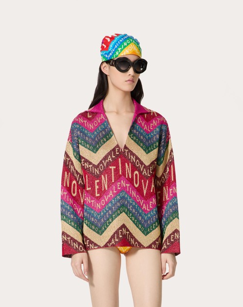 Red Valentino MAGLIA IN LUREX VALENTINO CHEVRON Latest fashion