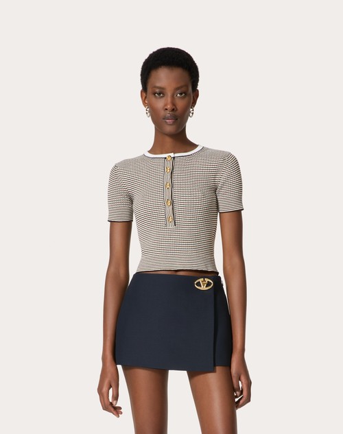 Red Valentino MAGLIA IN COTONE E LUREX Offerte esclusive