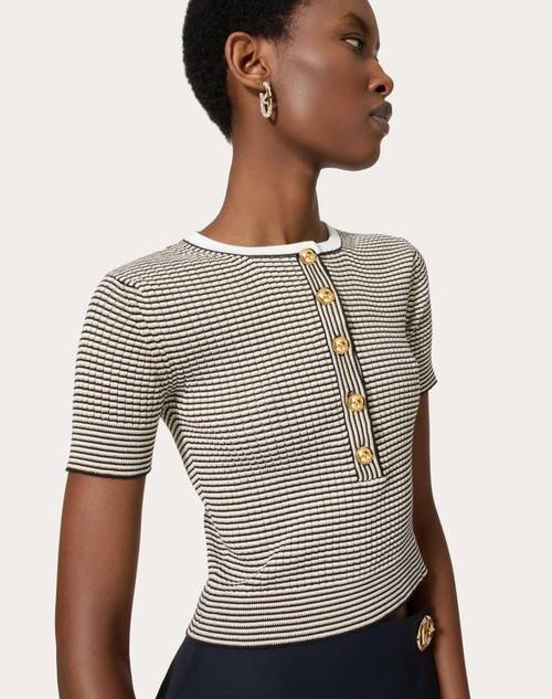 Red Valentino MAGLIA IN COTONE E LUREX Offerte esclusive