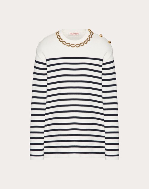 Red Valentino MAGLIA IN COTONE RICAMATA Lightning offer