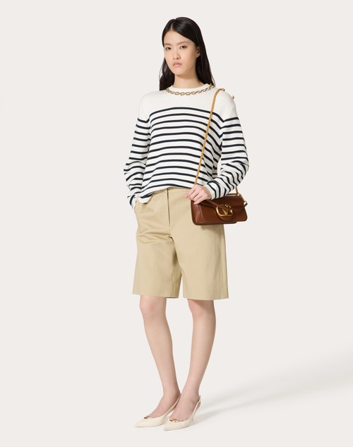 Red Valentino MAGLIA IN COTONE RICAMATA Lightning offer