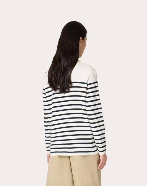 Red Valentino MAGLIA IN COTONE RICAMATA Lightning offer
