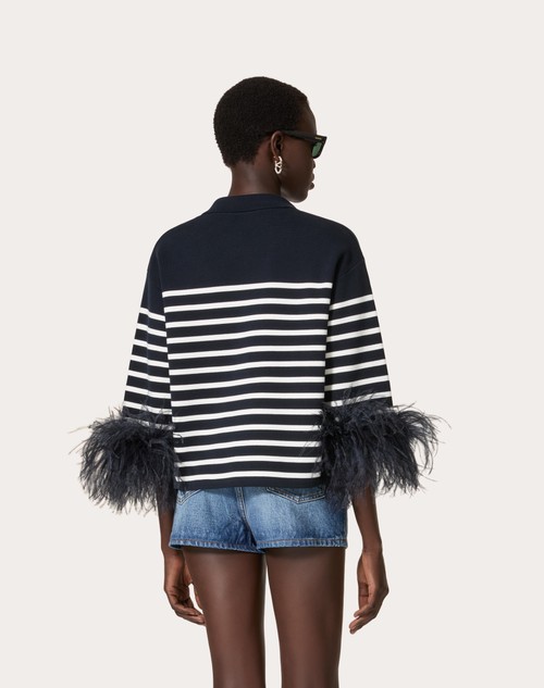 Red Valentino MAGLIA IN COTONE CON PIUME Nuovi prodotti