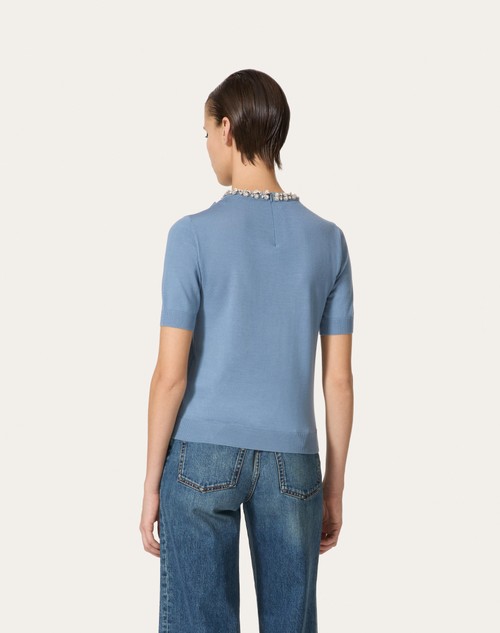 Red Valentino MAGLIA IN LANA RICAMATA Offerte stagionali