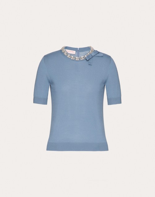 Red Valentino MAGLIA IN LANA RICAMATA Liquidazione