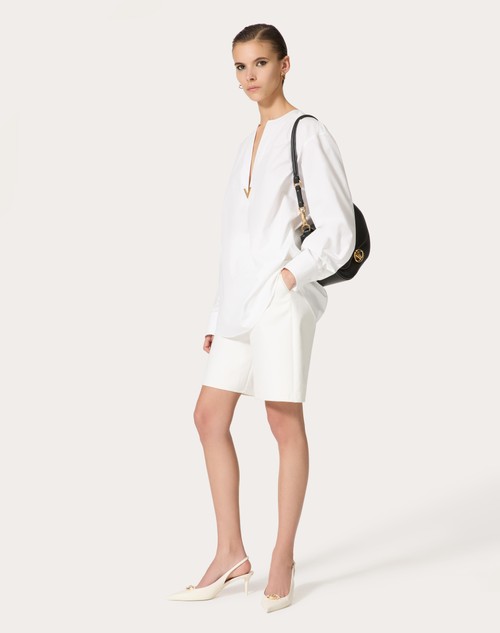 Red Valentino BERMUDA IN LIGHT DOUBLE SPLITTABLE GABARDINE Solo un giorno rimasto