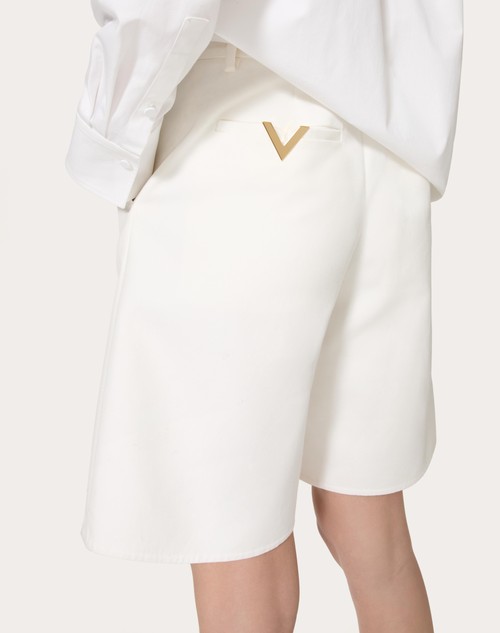 Red Valentino BERMUDA IN LIGHT DOUBLE SPLITTABLE GABARDINE Solo un giorno rimasto