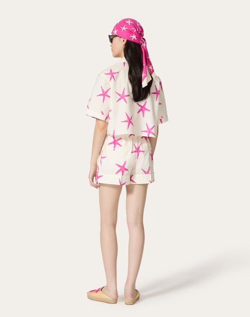 Red Valentino SHORTS IN POPELINE STARFISH Enormi sconti