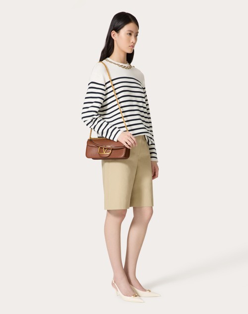 Red Valentino BERMUDA IN DIAGONAL COTTON LINEN Officina