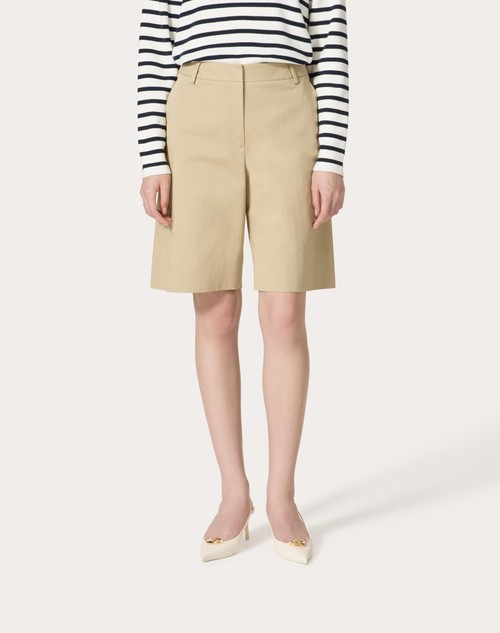 Red Valentino BERMUDA IN DIAGONAL COTTON LINEN Officina
