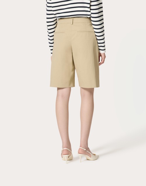 Red Valentino BERMUDA IN DIAGONAL COTTON LINEN Officina