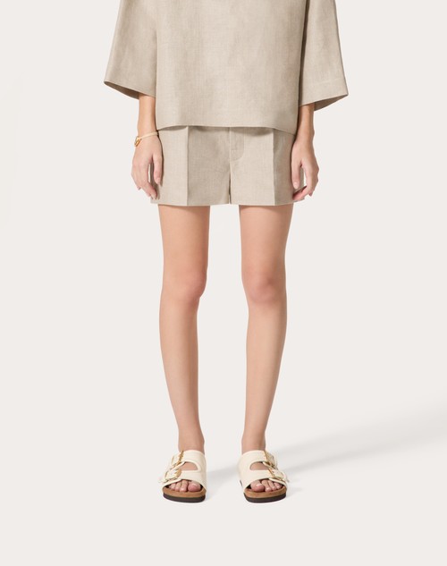 Red Valentino BERMUDA IN TELA LINO Sconti questo mese
