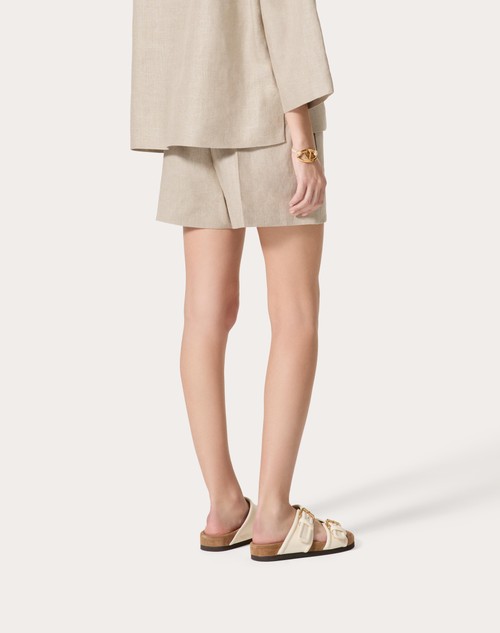 Red Valentino BERMUDA IN TELA LINO Sconti questo mese