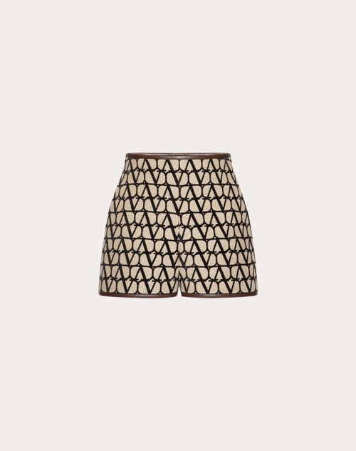 Red Valentino SHORTS IN TOILE ICONOGRAPHE LIGHT Nuovo