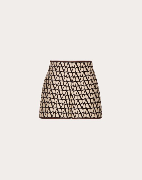 Red Valentino SHORTS IN TOILE ICONOGRAPHE LIGHT Nuovo