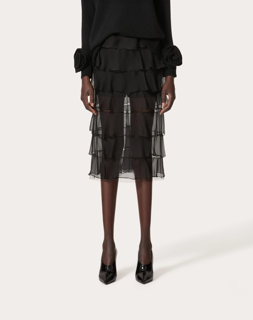 Red Valentino GONNA IN CHIFFON Promozione