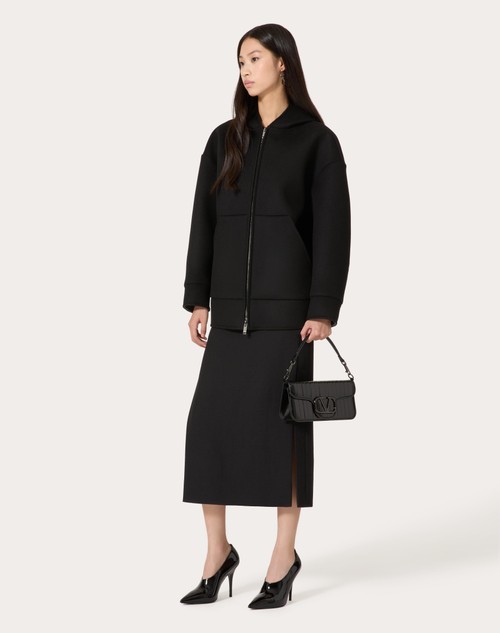 Red Valentino GONNA MIDI IN GRISAILLE Spedizione Gratuita