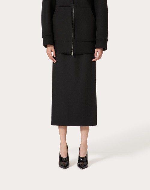 Red Valentino GONNA MIDI IN GRISAILLE Spedizione Gratuita