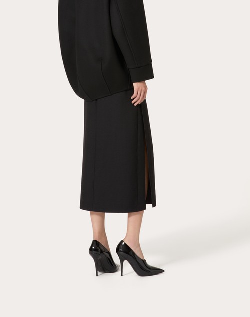 Red Valentino GONNA MIDI IN GRISAILLE Spedizione Gratuita