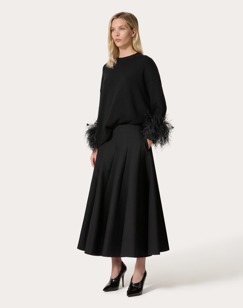 Red Valentino GONNA MIDI IN CREPE COUTURE Pezzi Unici