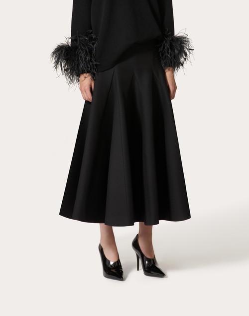 Red Valentino GONNA MIDI IN CREPE COUTURE Pezzi Unici