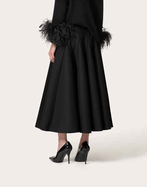 Red Valentino GONNA MIDI IN CREPE COUTURE Pezzi Unici