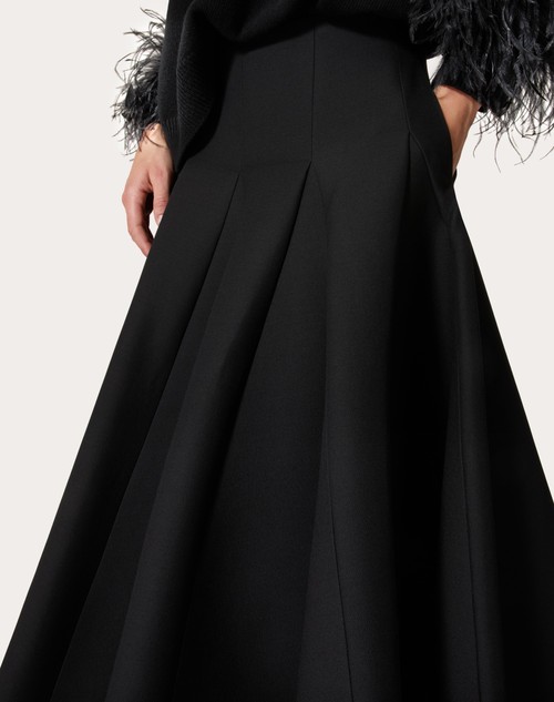 Red Valentino GONNA MIDI IN CREPE COUTURE Pezzi Unici