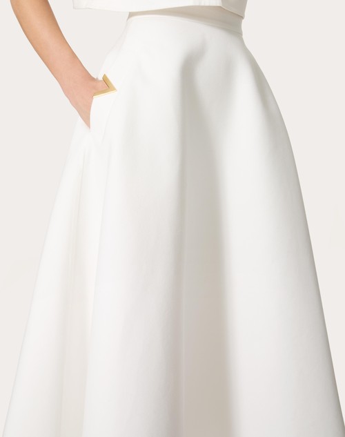 Red Valentino GONNA MIDI IN LIGHT DOUBLE SPLITTABLE GABARDINE Consegna Veloce