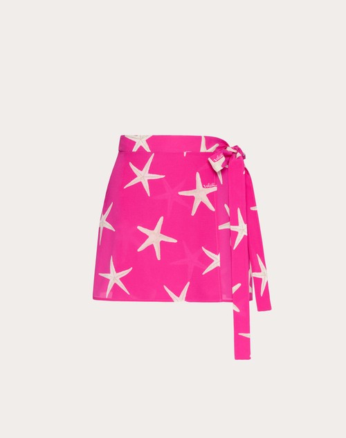 Red Valentino GONNA IN CREPE DE CHINE STARFISH Fino Al -60%