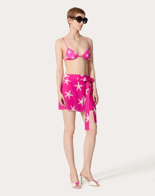 Red Valentino GONNA IN CREPE DE CHINE STARFISH Fino Al -60%