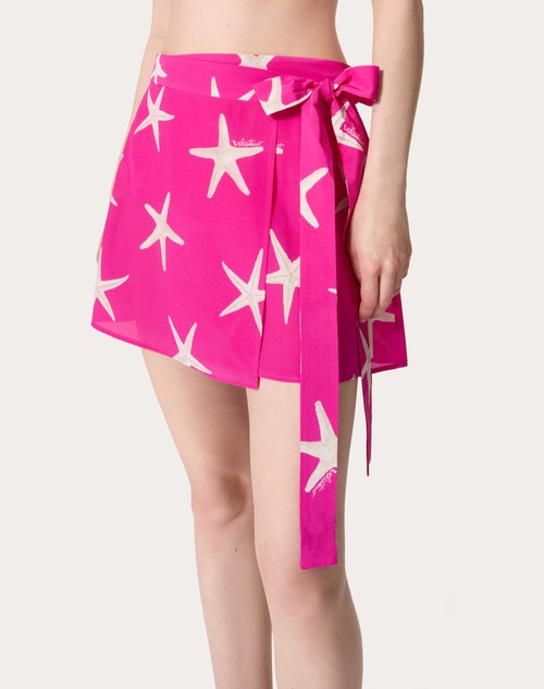 Red Valentino GONNA IN CREPE DE CHINE STARFISH Fino Al -60%