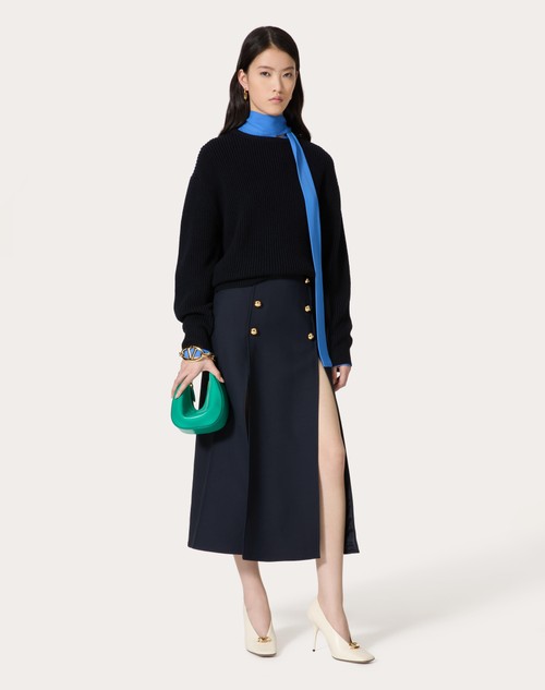 Red Valentino GONNA MIDI IN CREPE COUTURE Affare Del Giorno