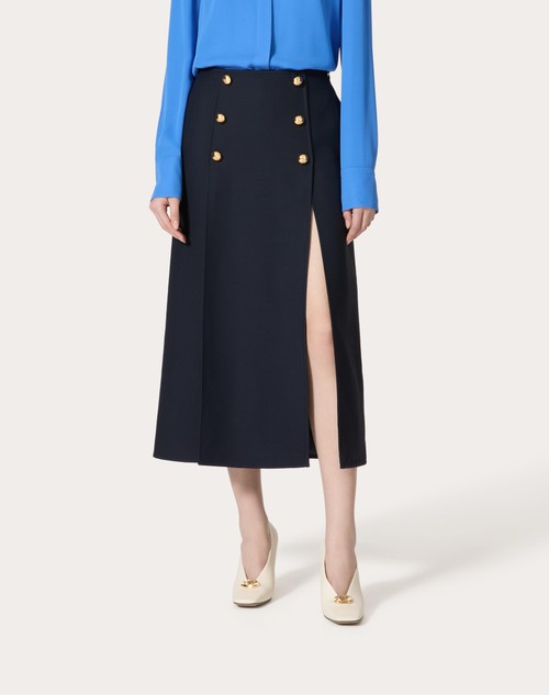 Red Valentino GONNA MIDI IN CREPE COUTURE Affare Del Giorno