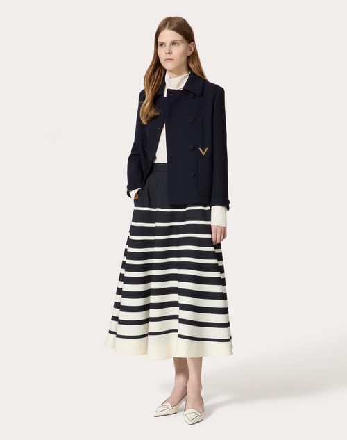 Red Valentino GONNA MIDI IN CREPE COUTURE VALENTINO ROOMVIEW Sottocosto