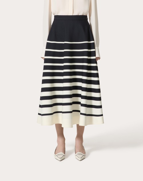 Red Valentino GONNA MIDI IN CREPE COUTURE VALENTINO ROOMVIEW Sottocosto