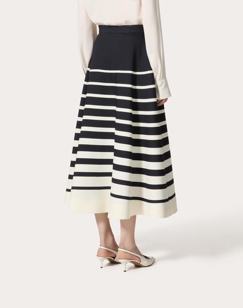 Red Valentino GONNA MIDI IN CREPE COUTURE VALENTINO ROOMVIEW Sottocosto