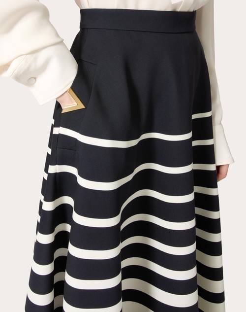 Red Valentino GONNA MIDI IN CREPE COUTURE VALENTINO ROOMVIEW Sottocosto