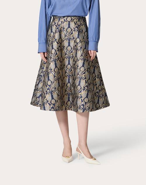 Red Valentino GONNA MIDI IN BROCCATO METAMORPHOS TULIPS Convenienza