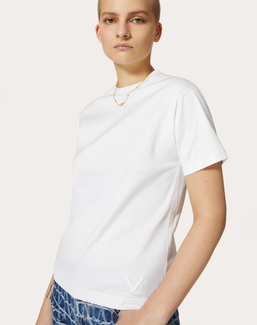Red Valentino T-SHIRT IN JERSEY COTTON Vendita Economica