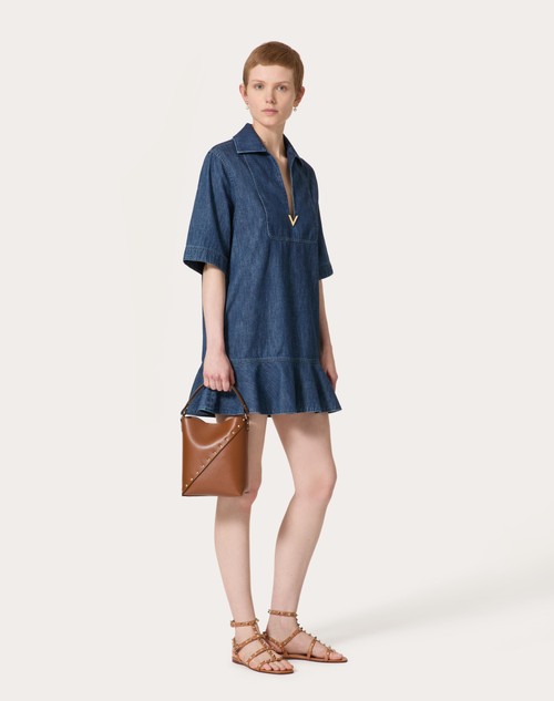 Red Valentino ABITO CORTO IN CHAMBRAY DENIM I Più Venduti
