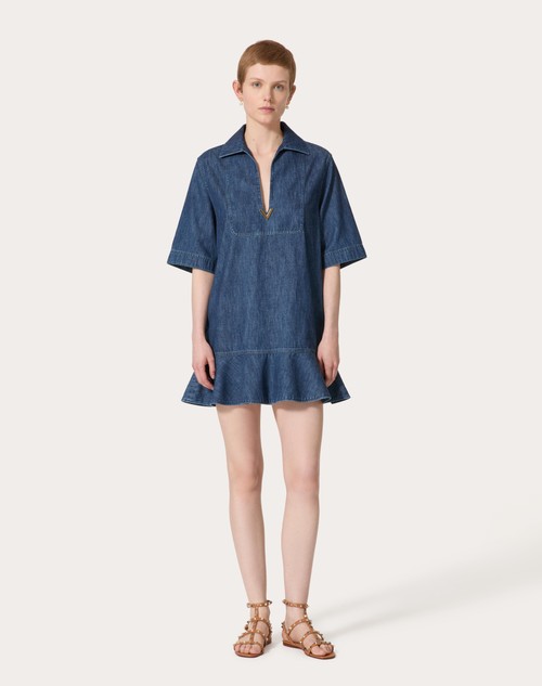 Red Valentino ABITO CORTO IN CHAMBRAY DENIM I Più Venduti