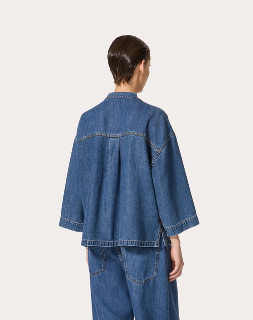 Red Valentino KAFTANO IN DENIM BLU MEDIO Vendite Flash