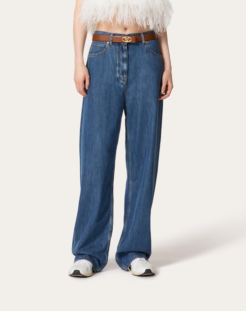 Red Valentino PANTALONI IN DENIM BLU MEDIO Negozio