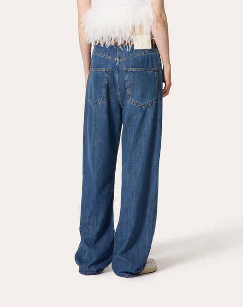 Red Valentino PANTALONI IN DENIM BLU MEDIO Negozio