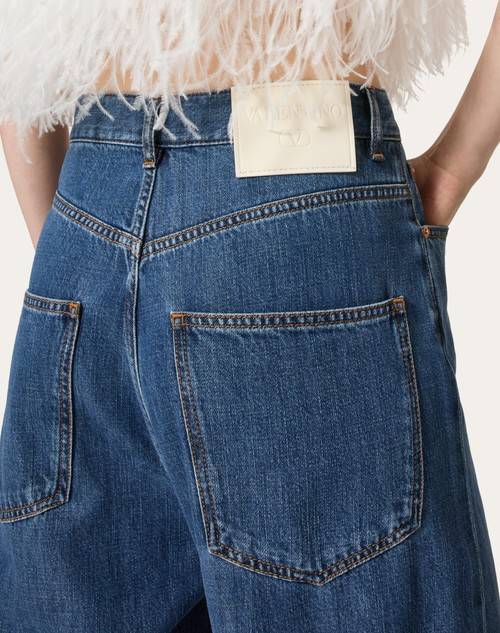 Red Valentino PANTALONI IN DENIM BLU MEDIO Negozio
