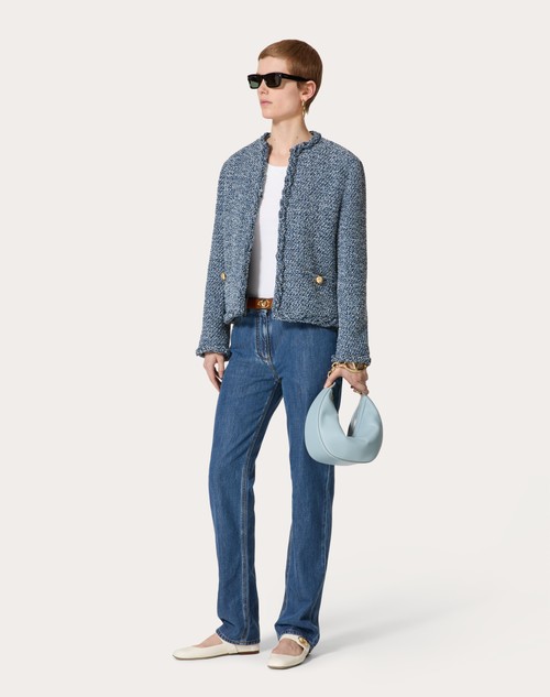 Red Valentino PANTALONI IN DENIM BLU MEDIO In Saldo
