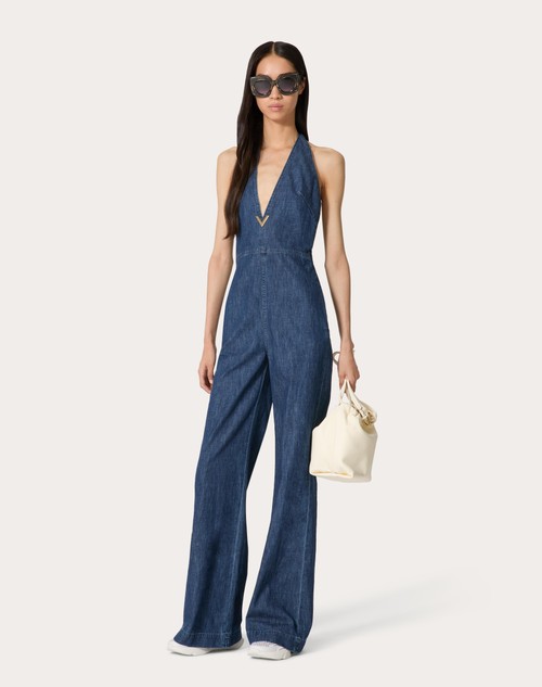 Red Valentino TUTA IN CHAMBRAY DENIM Nuova