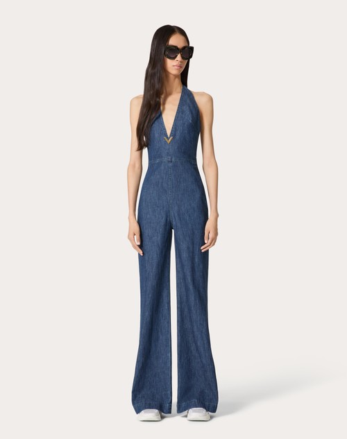 Red Valentino TUTA IN CHAMBRAY DENIM Nuova