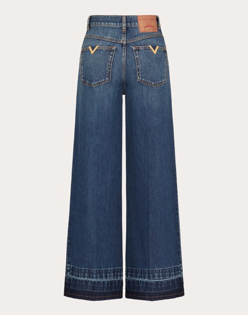 Red Valentino JEANS IN BLUE WASHED DENIM Offerta speciale