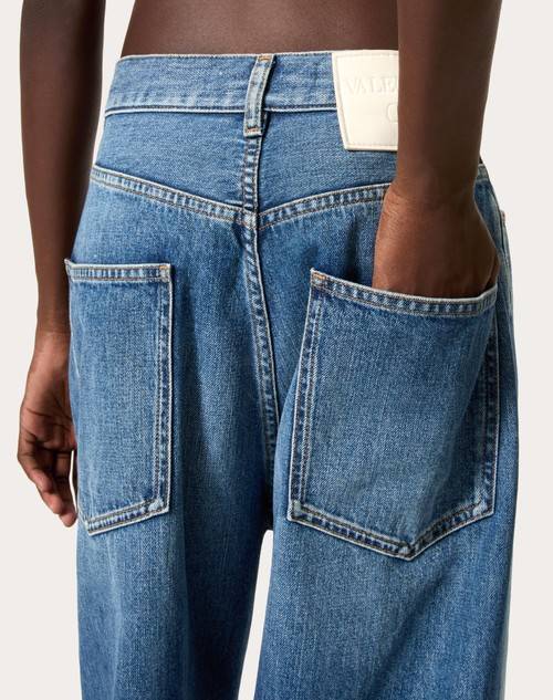 Red Valentino PANTALONI IN MEDIUM BLUE DENIM Fornitura limitata